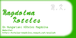 magdolna koteles business card